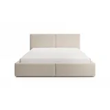 FEDVE Polsterbett Doppelbett Toreira Slim Schlafzimmer Bett Bettkasten 140x200 cm Beige (Anthology 02) - Beige