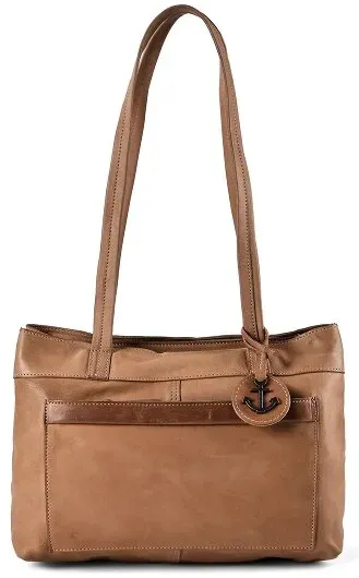 Harbour 2nd Urban Poets Zea Shopper Tasche Leder 33 cm  braun