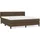 vidaXL Boxspringbett mit Matratze Dunkelbraun 180x200 cm Stoff