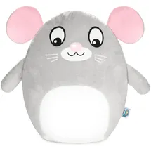 squishbrubies Milo die Maus - 35 cm Kuscheltier - Superweiches Plüsch Stofftier zum Kuscheln, Verschenken und Sammeln - Grau
