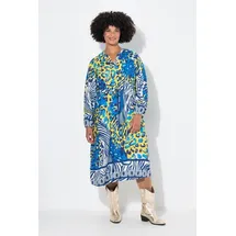 Angel Of Style by Happy Size Midikleid Animalmix-Print Gelb 54