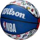 Wilson Basketball NBA ALL Team Outdoor, Gummi, Größe: 7, Rot/Weiß/Blau