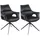 Home Affaire Drehstuhl Sienna Leder schwarz 2er Set