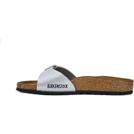 Birkenstock Madrid Birko-Flor schmal silber 35