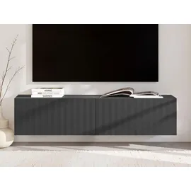 INOSIGN Lowboard INOSIGN "Antibes TV-Lowboard, Breite 192/154/128 cm, TV-Schrank", schwarz (schwarz matt), B:154cm H:31,5cm T:42cm, FSC-zertifizierter Holzwerkstoff, Sideboards, Lowboard, TV-Kommode, 3D-Fronten, Push-To-Open-Funktion, Wandmonatage