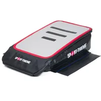Sport-Thieme AirBoard Boost | Carbon by AirTrack Factory | Platzsparend, sicher| Inkl. Fußpumpe | Schwarz-Rot | Vinyl | 120x60x30 cm