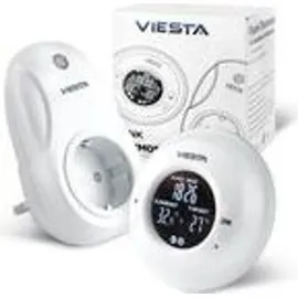 Viesta Infrarot Wandheizung mit Thermostat Funk – flaches Carbon Crystal Heizpaneel – Infrarotheizung zur Wandmo... – Weiß