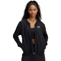 Under Armour Rival Terry Fz Sweatshirt, Schwarz/Weiß, XL
