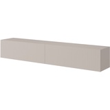 Selsey TV Schrank Board Sideboard Fernsehtisch Fernsehschrank 175 cm Hängend Gefräste Front Graubeige Veldio