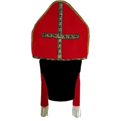 Bischofsmütze (rot/gold)