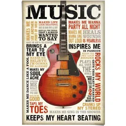 Poster REINDERS "Music is Passion", braun (farbe bild(er): braun), B:61cm H:91,5cm, Papier, Bilder