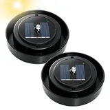 Solarleuchten Ersatzteile,2 Stück Solarlampen Ersatz 8cm,Wasserdicht Solar Ersatzdeckel,Solarpanel Laterne Deckel,Solar Ersatzteile,mit 600mAh Solarpanel,für Solarlampen Laterne Deckel Garten