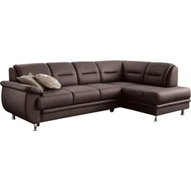 sit&more Ecksofa »Mailand L-Form«, wahlweise mit Bettfunktion braun