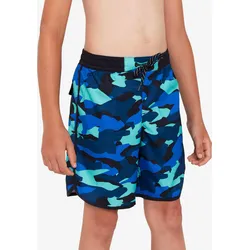 Boardshorts Jungen - 500 Camo blau BLAU|- 161-172cm 14-15J