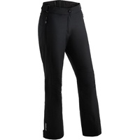 Maier Sports Resi 2, Damen Skihose, Wasserdichte Schneehose, Schützender Schneefang und verstellbarer Bund, PFC-frei, mTHERM Wattierung & mTEX Wetterschutz, Schwarz, Gr. 17 (W26/L29)