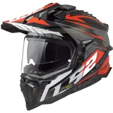 LS2 Explorer MX701 Spire Endurohelm schwarz-titanium-rot - M (57/58)