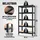monzana Schwerlastregal 2er-Set Schwarz 180x90x40cm