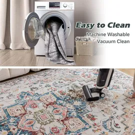 luxuskollektion CHOSHOME Waschbarer Vintage Teppich 160x230CM Beige Orient