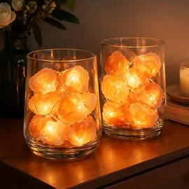 GLOBO LED Lichterkette Salzkristalle 165x4x4 cm Warmweiß