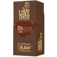 Lovechock Bio rohe Schokolade, 93 % Kakao 8x70 g Schokolade