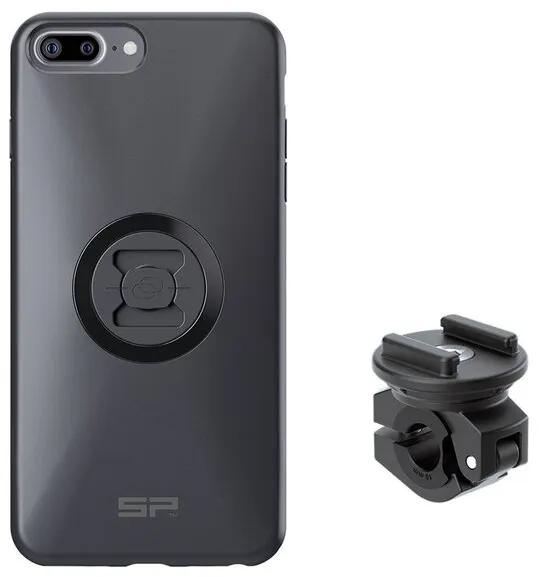 SP Connect Complete pack Moto-bundel gemonteerd op achteruitkijkspiegel - iPhone 8 Plus
