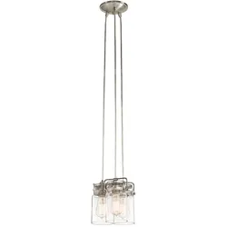 Brinley Pendelleuchte mit 3 Lichtern, gebürstetes Nickel - KL-BRINLEY3-NI