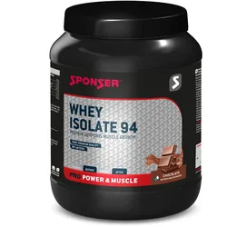 Sponser Whey Isolate 94 Proteinpulver (reines Whey Isolate CFM, max. Eiweißgehalt, laktosefrei) Schokolade 850g Dose