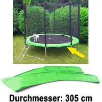 Carparts-ONLINE 305cm Trampolin Sprungfedern Schutz Abdeckung Hellgrün