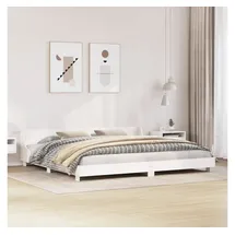 vidaXL Bett, Bett mit Kopfteil Kiefer (180 x 200 cm Kiefernholz