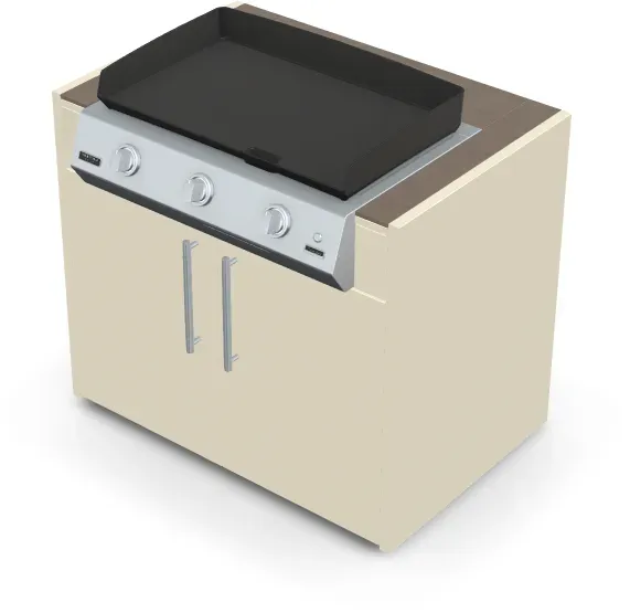 Brabura KC 100 Plancha Körper - Barro / Perle Blanche / Silberner Griff