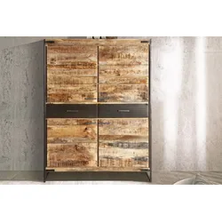 Highboard 120 x 160 x 40 cm Mangoholz massiv ARTA