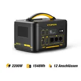 VTOMAN JUMP 2200 Tragbares Kraftwerk 828/1548 Wh LiFeP04 Batterie Solargenerator Solar für Zuhause