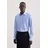 Seidensticker Businesshemd "Schwarze Rose", Herren, Gr. M (39), normale Ärmellängen, mittelblau, 100% Baumwolle, gestreift, skinny fit, 2-Knopf-Manschette, Hemden, X-Slim 1/1 Kentkragen Gestreift