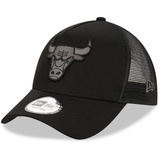 New Era Chicago Bulls NBA BOB Team Logo Schwarz Verstellbare A-Frame Trucker Cap - One-Size