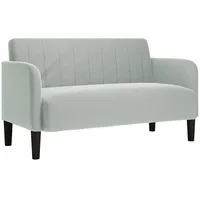 vidaXL Zweisitzer-Sofa Hellgrau 109 cm Samt