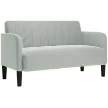 vidaXL Zweisitzer-Sofa Hellgrau 109 cm Samt