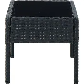 vidaXL Gartentisch 75 x 40 x 37 cm Schwarz