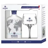 NORDES Gin 40% vol. – Fruchtiger Gin aus Spanien mit Glas – Geschenkbox inkl. Original Nordés Glas (1 x 0,7l)