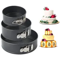 Shalwinn Springform, Backform mit Antihaftbeschichtung, runde Kuchenform mit Flachboden