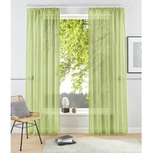 OTTO home Gardine OTTO HOME "XANA" Gr. 1, grün, B:145cm H:145cm, Voile, Polyester, Gardinen, Gardine, Bestseller, einfarbig, 1 bzw. 2 Schals, pflegeleicht, Beststeller