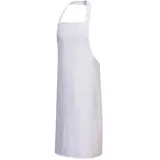 PORTWEST Polyester/Baumwoll Latzschürze, Größe: Einheitsgröße, Farbe: weiß