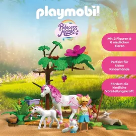 Playmobil Magic Unicorns Zauberhafter Einhorn-Stall für Mama und Fohlen 71839