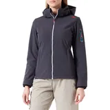 Damen-Softshelljacke mit abnehmbarer Kapuze Anthrazit-Deep Lake D38