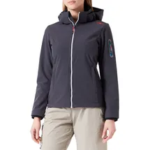 CMP - Damen-Softshelljacke mit abnehmbarer Kapuze, Anthrazit-Deep Lake, D38