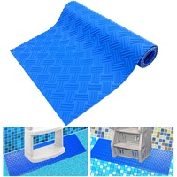 SKARUMMER Schwimmbadleitermatte – Schutzmatte für Poolleiter, Trittmatte mit rutschfester Textur, blaue mittlere Pool-Stufenmatte, Pool-Schutzmatte (152,4 x 114,3 cm)