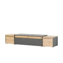 Sconto Light Line 10 TV-Lowboard 223 cm grau Holzwerkstoff