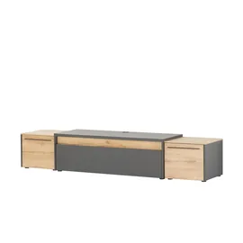 Sconto Light Line 10 TV-Lowboard 223 cm grau Holzwerkstoff