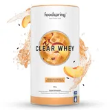 foodspring Clear Whey, Pfirsich-Eistee & Hibiskus, 480g, Leichter und erfrischender Protein-Shake mit hochwertigem Whey-Isolat