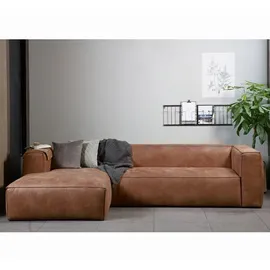 Leven Eckcouch Leder 3-Sitzer Braun