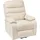 Beliani Fernsehsessel RISE Stoff 80 x 105 x 91 cm Hellbeige elektrisch mit Kissen